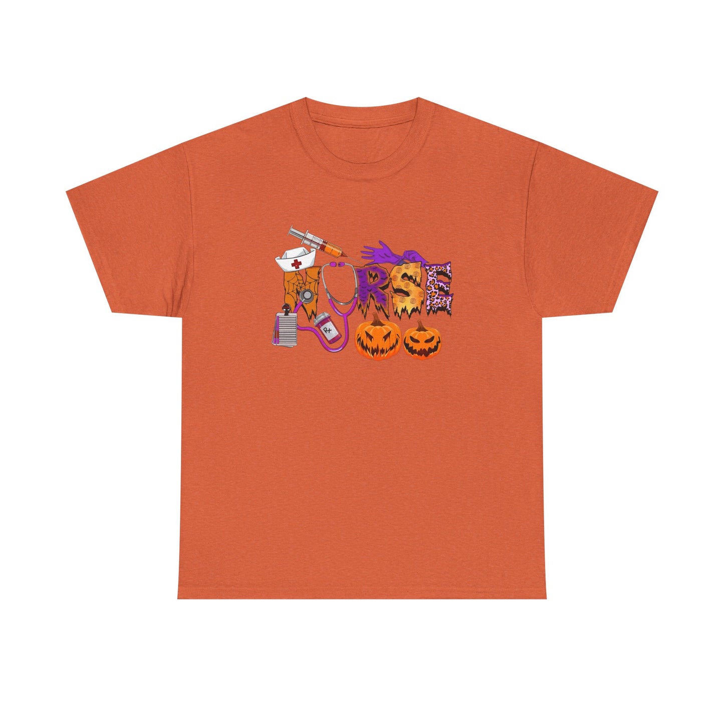 Halloween Nurse Graphic T Shirt NEW Unisex Heavy Cotton Tee