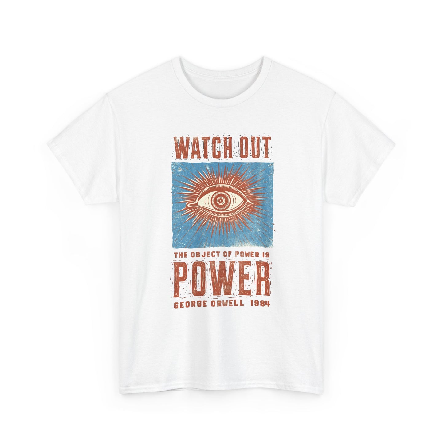 George Orwell Power Graphic T Shirt NEW ADULT TEE VINTAGE