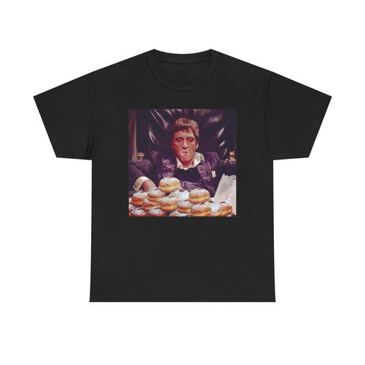 Scarface Diabetes Funny Donuts Graphic T Shirt NEW ADULT SIZING