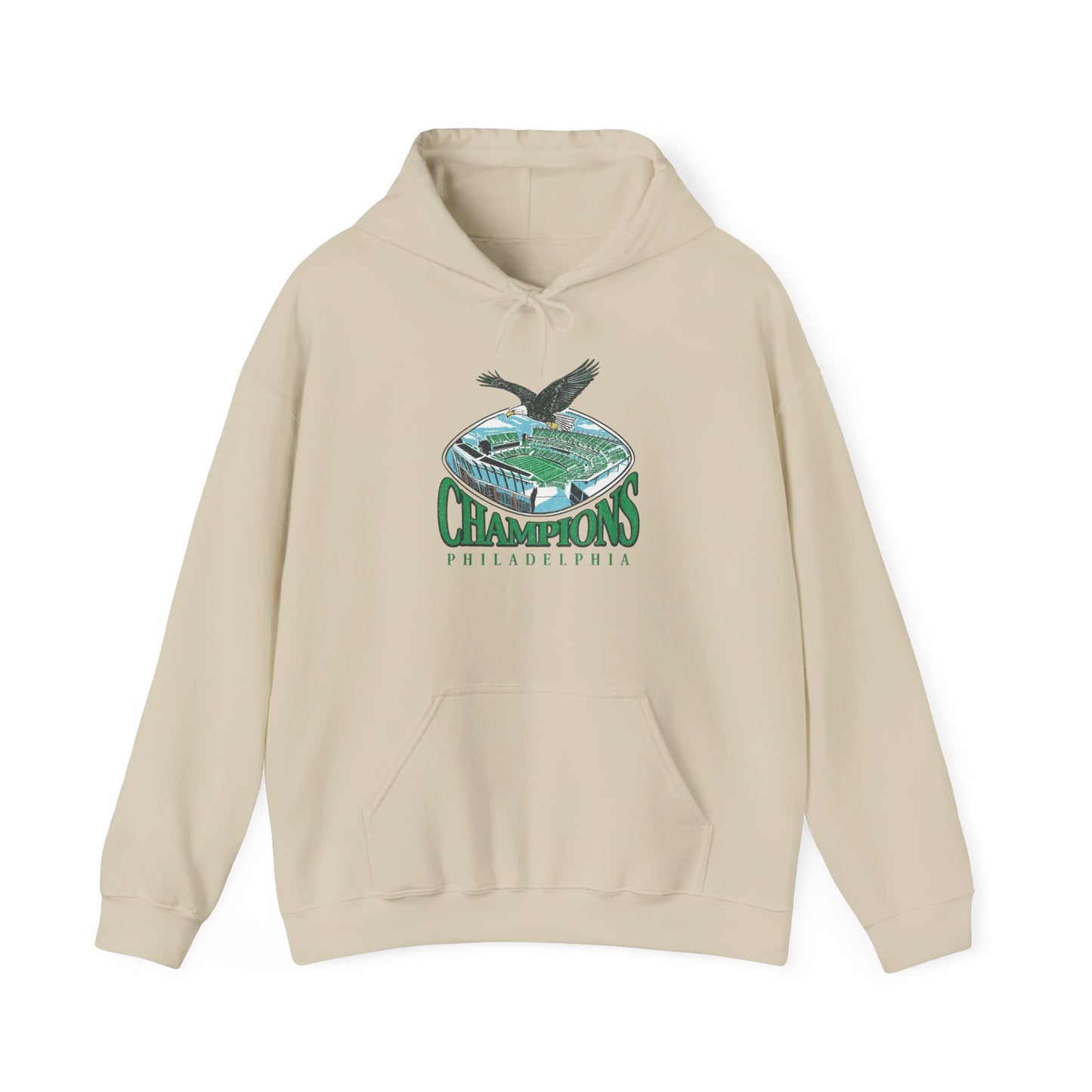 Philadelphia Champions GO BIRDS Graphic Hoodie NEW Heavy Blend Hooded Sweatshirt