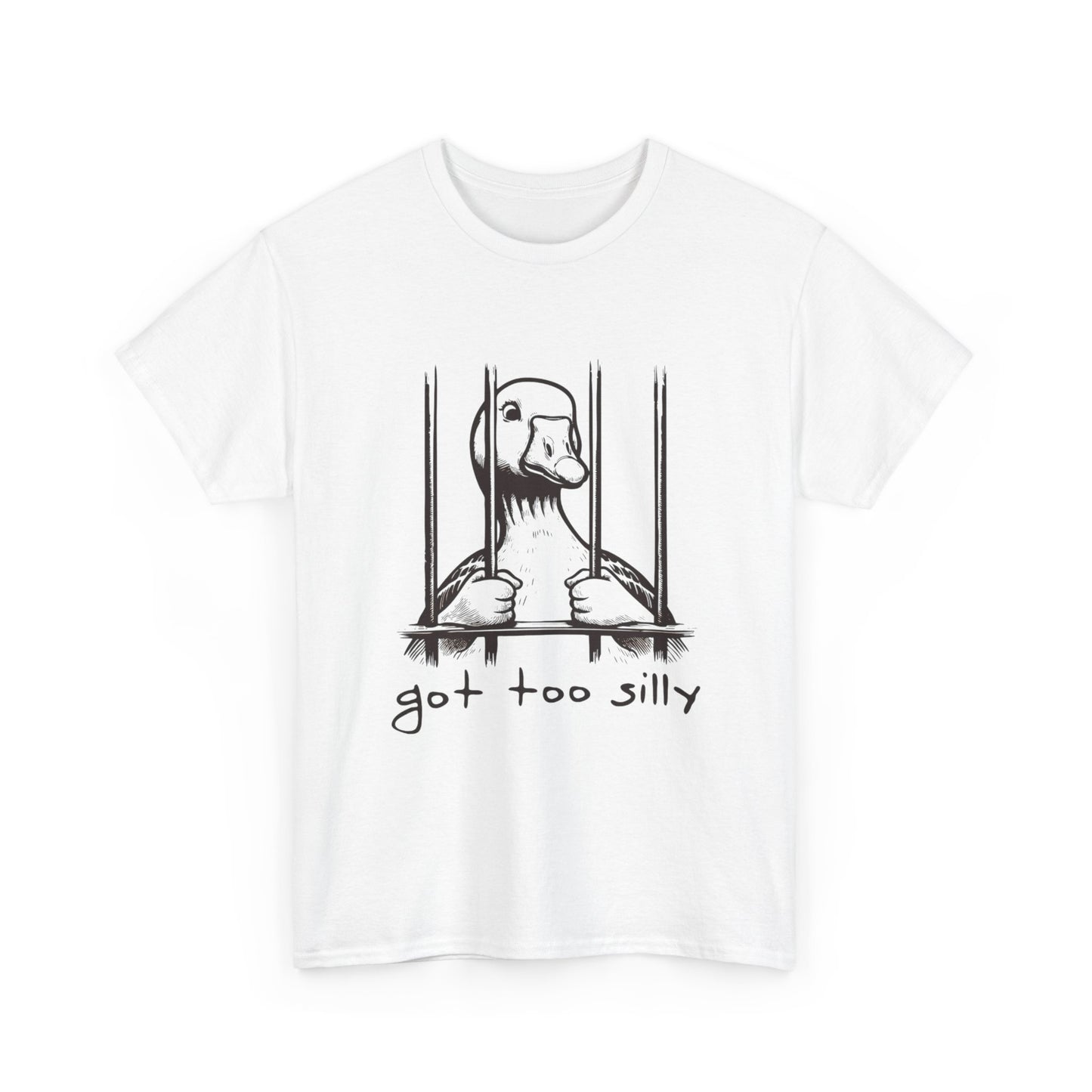 Silly Goose In Jail Funny Graphic T Shirt