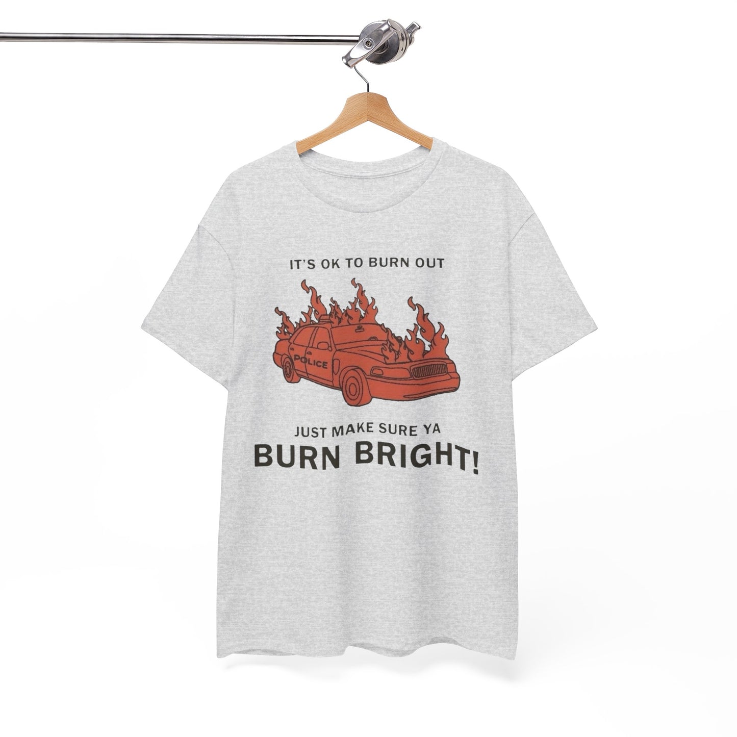 Burn Bright Retro 90's Graphic T Shirt Unisex Heavy Cotton Tee
