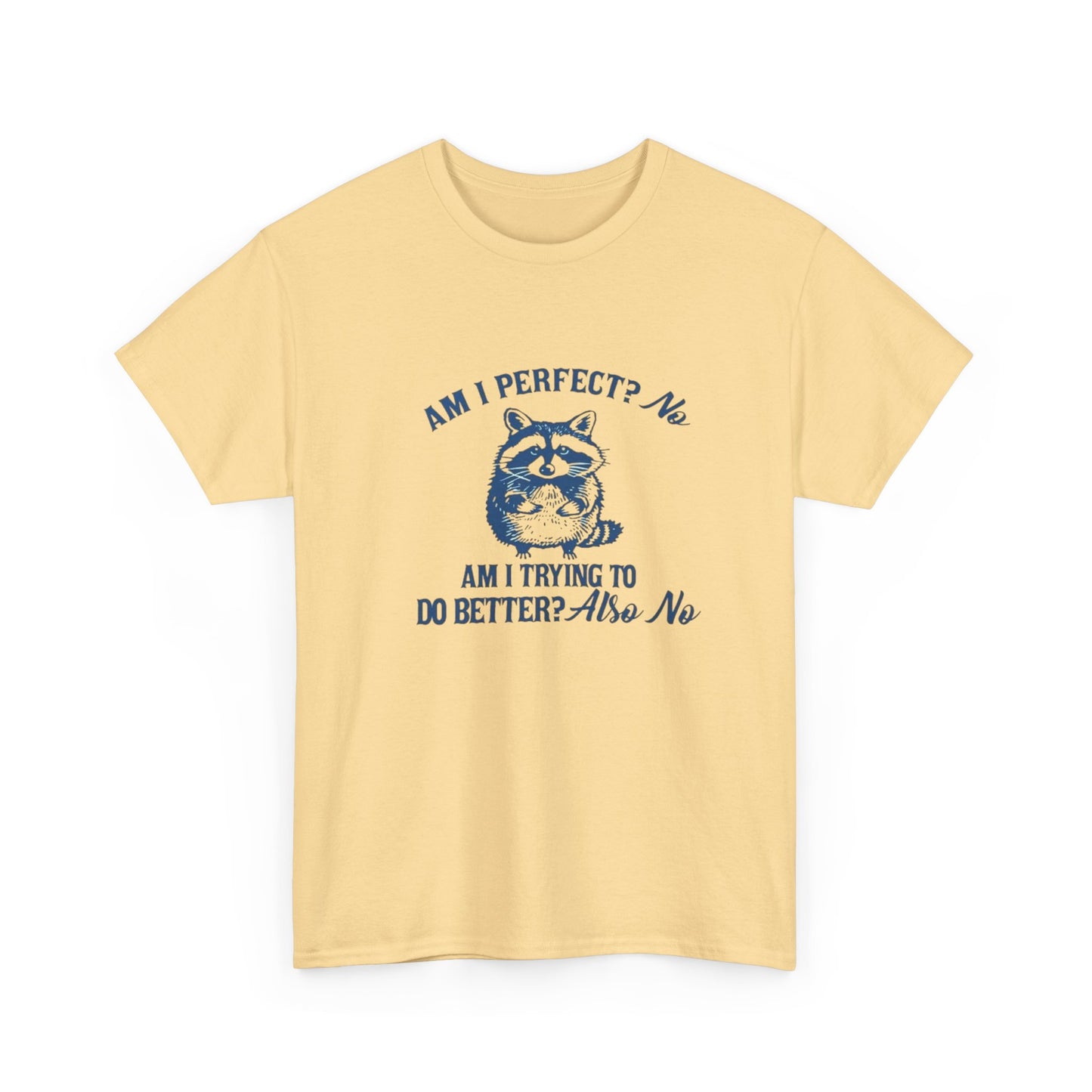 Am I Perfect No Funny Graphic T Shirt NEW Heavy Cotton Tee