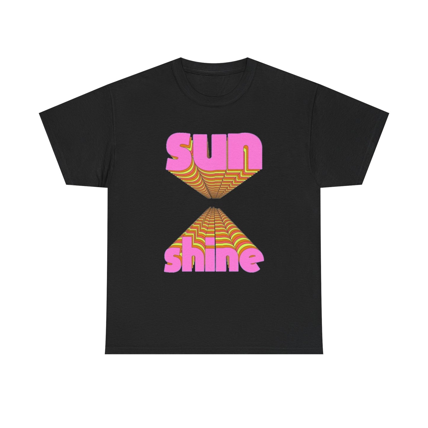 Sunshine 70's Retro Graphic T Shirt NEW Unisex Heavy Cotton Tee