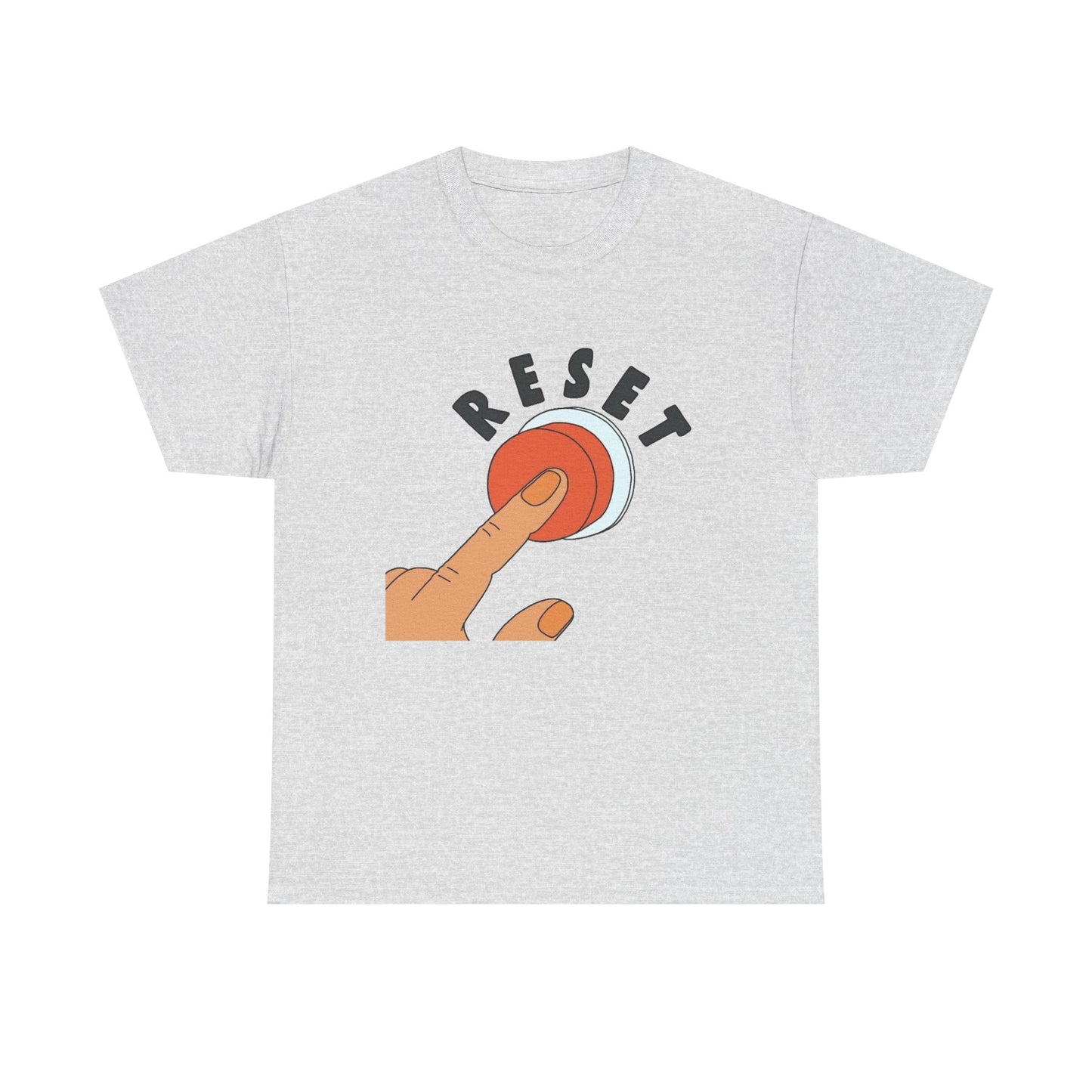 Hit The Reset Button Graphic T Shirt NEW Unisex Heavy Cotton Tee
