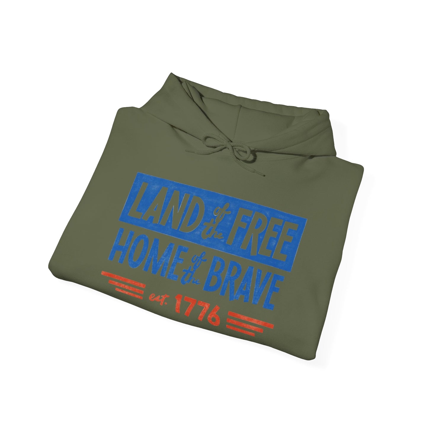 Land Of The Free Home Of The Brave USA Graphic Hoodie Unisex Hooded Sweatshirt