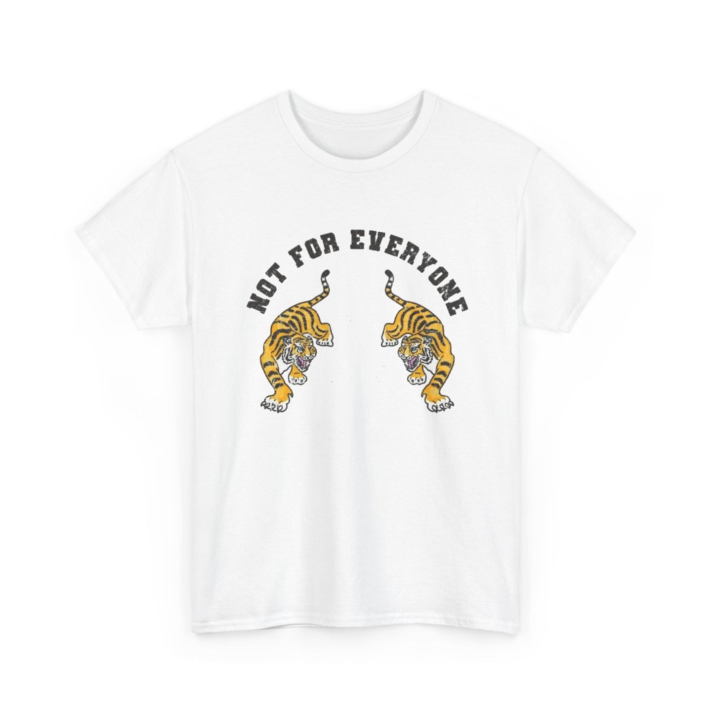 Not For Everyone Tiger Retro Art Graphic T Shirt Regular Men's Heavy Cotton Tee