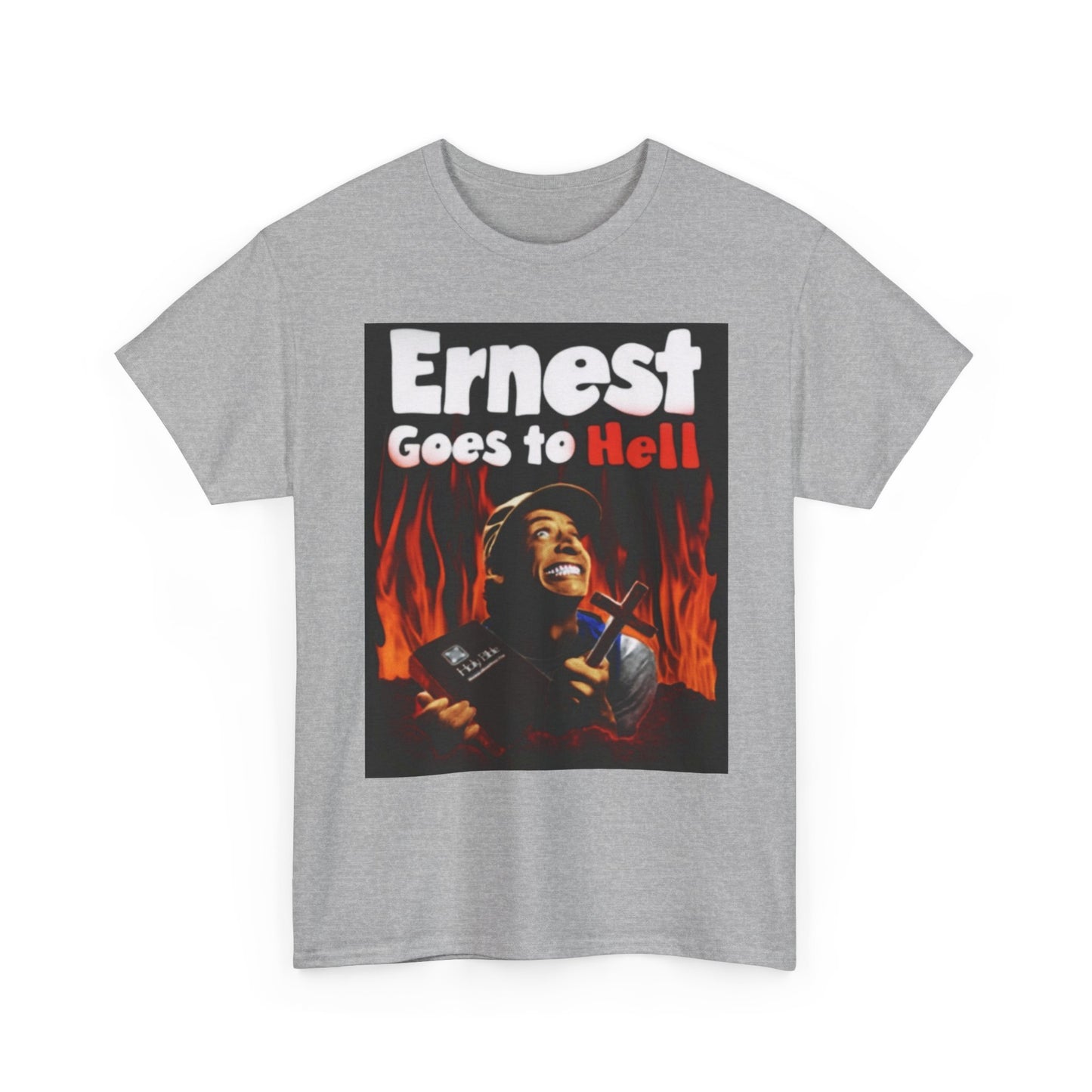 Ernest Goes To Hell Graphic T Shirt Funny Vintage Poster Unisex Heavy Cotton Tee