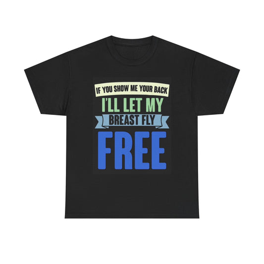 Breast Fly Free Graphic T Shirt BRAND NEW Apparel Unisex Heavy Cotton Tee