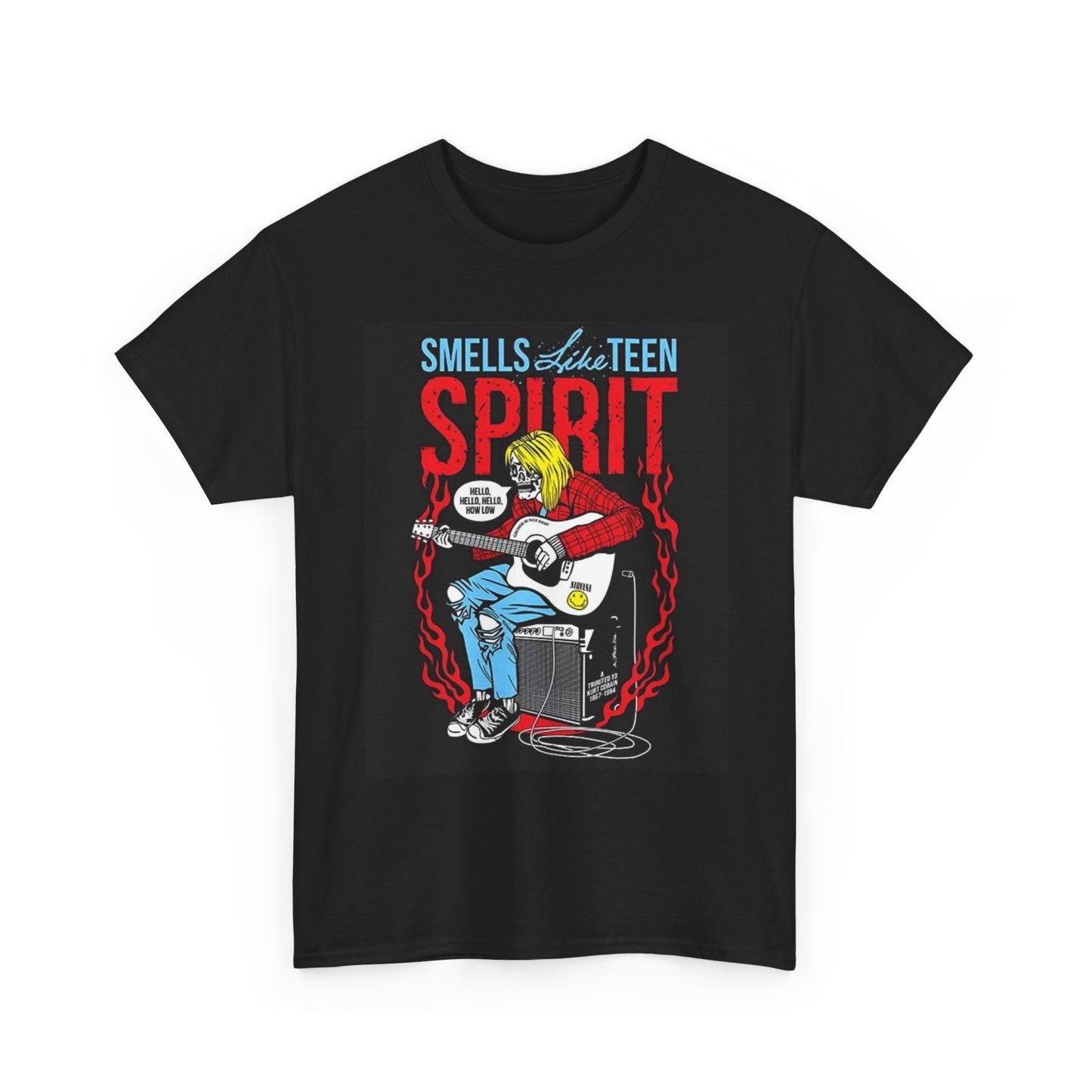 Smells Like Teen Spirit Graphic T Shirt Nirvana Unisex Heavy Cotton Tee