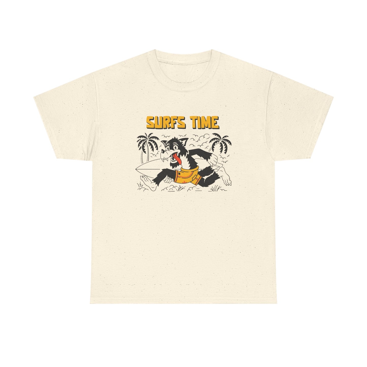 Surfs Time Retro T Shirt Graphic Unisex Heavy Cotton Tee NEW GIFT