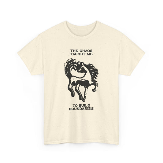 Chaos Taught Me to Build Boundaries Horse Graphic T-Shirt Men's Tee