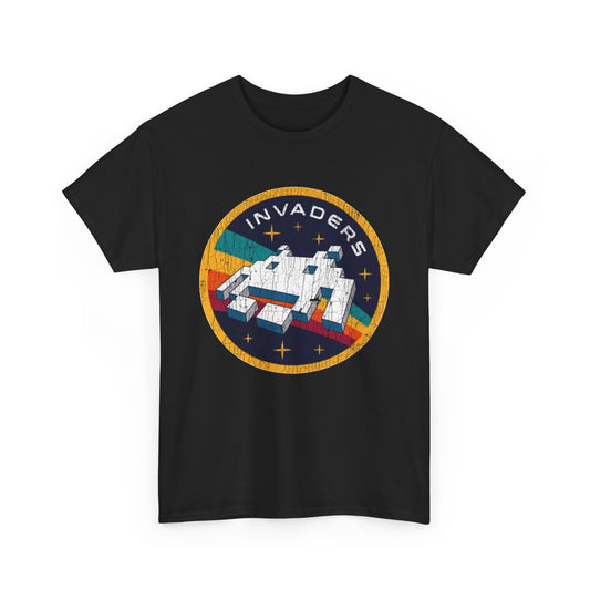 Space Invaders Arcade Game Graphic T-Shirt Men's Tee Vintage Gaming