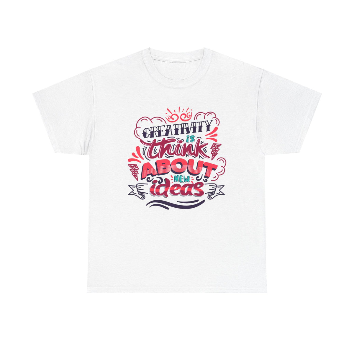 Creativity Think About New Ideas T Shirt Unisex Heavy Cotton Tee