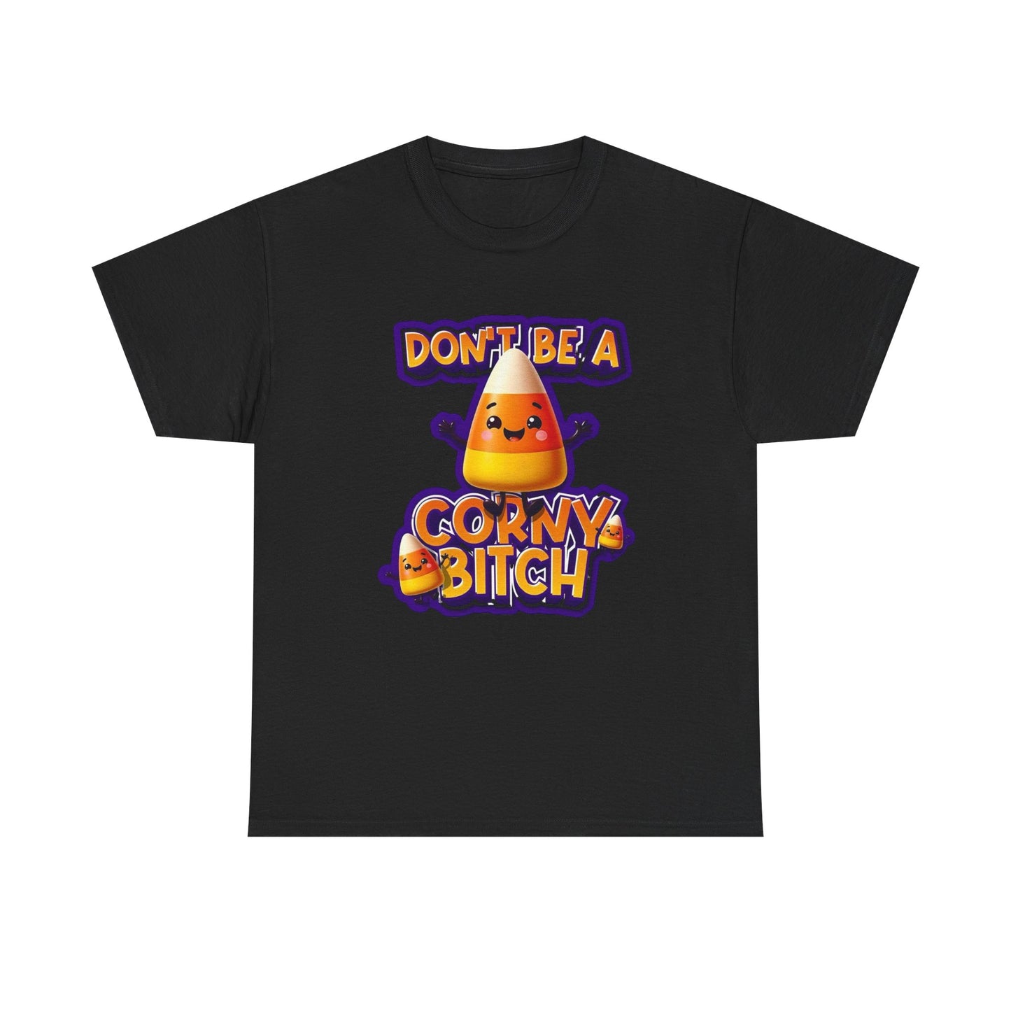 Funny Candy Corn Halloween Graphic T Shirt NEW Unisex Heavy Cotton Tee
