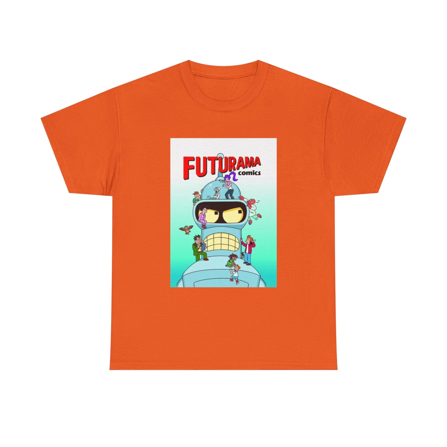 Futurama Shirt Bender Tv Series Graphic Funny Cartoon Unisex Heavy Cotton Tee