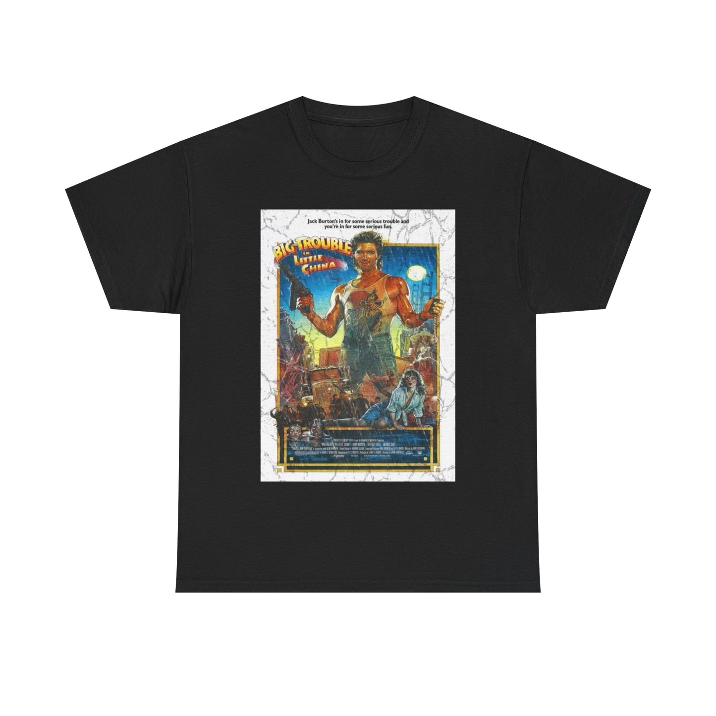 Big Trouble In Little China Tshirt Poster Retro 80s Movie Unisex Heavy Cotton