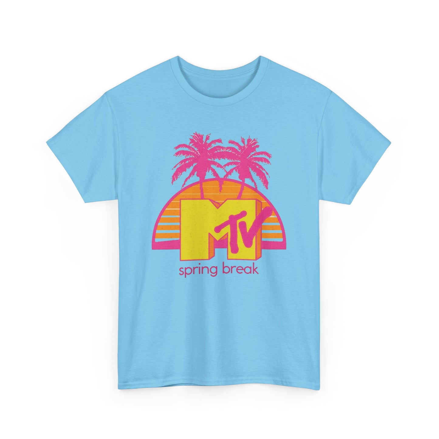 MTV Spring Break Vintage Graphic T Shirt NEW Unisex Heavy Cotton Tee