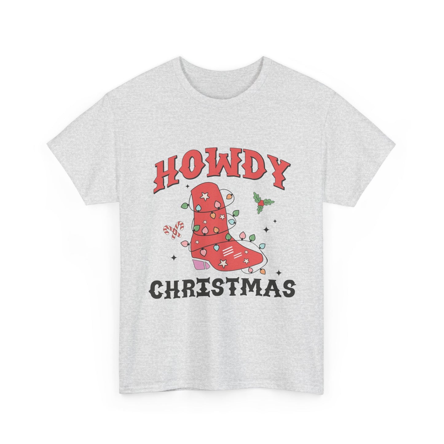 Howdy Christmas Graphic T Shirt NEW Unisex Heavy Cotton Tee