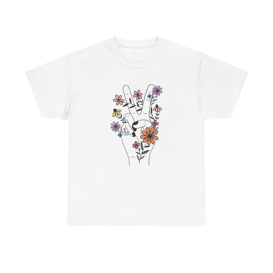 Flower Power Graphic T Shirt NEW ADULT Tee