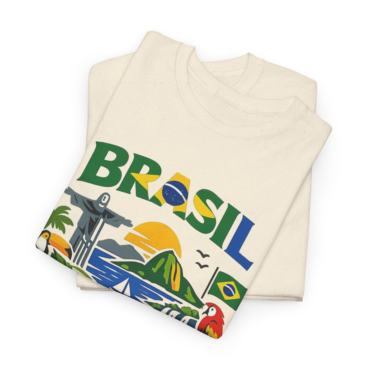 Brazil Flag Retro Graphic T Shirt Men's Heavy Cotton Tee
