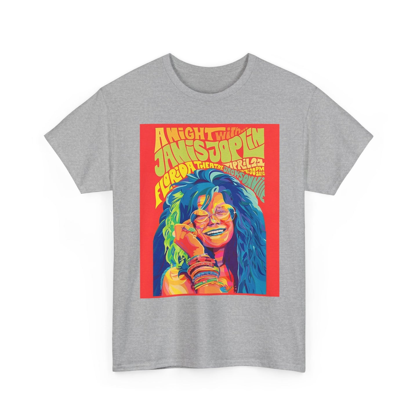 Janis Joplin Poster T Shirt BRAND NEW Apparel Unisex Graphic Tee USA