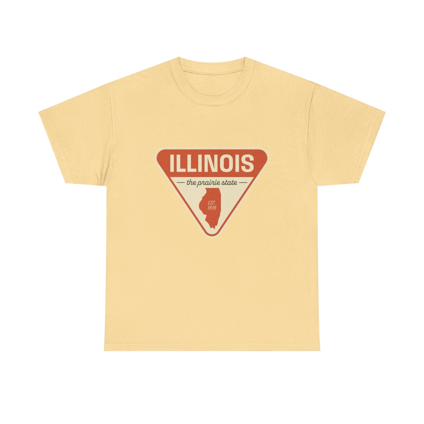 Illinois The Prairie State Graphic T Shirt ADULT NEW Unisex Heavy Cotton Tee