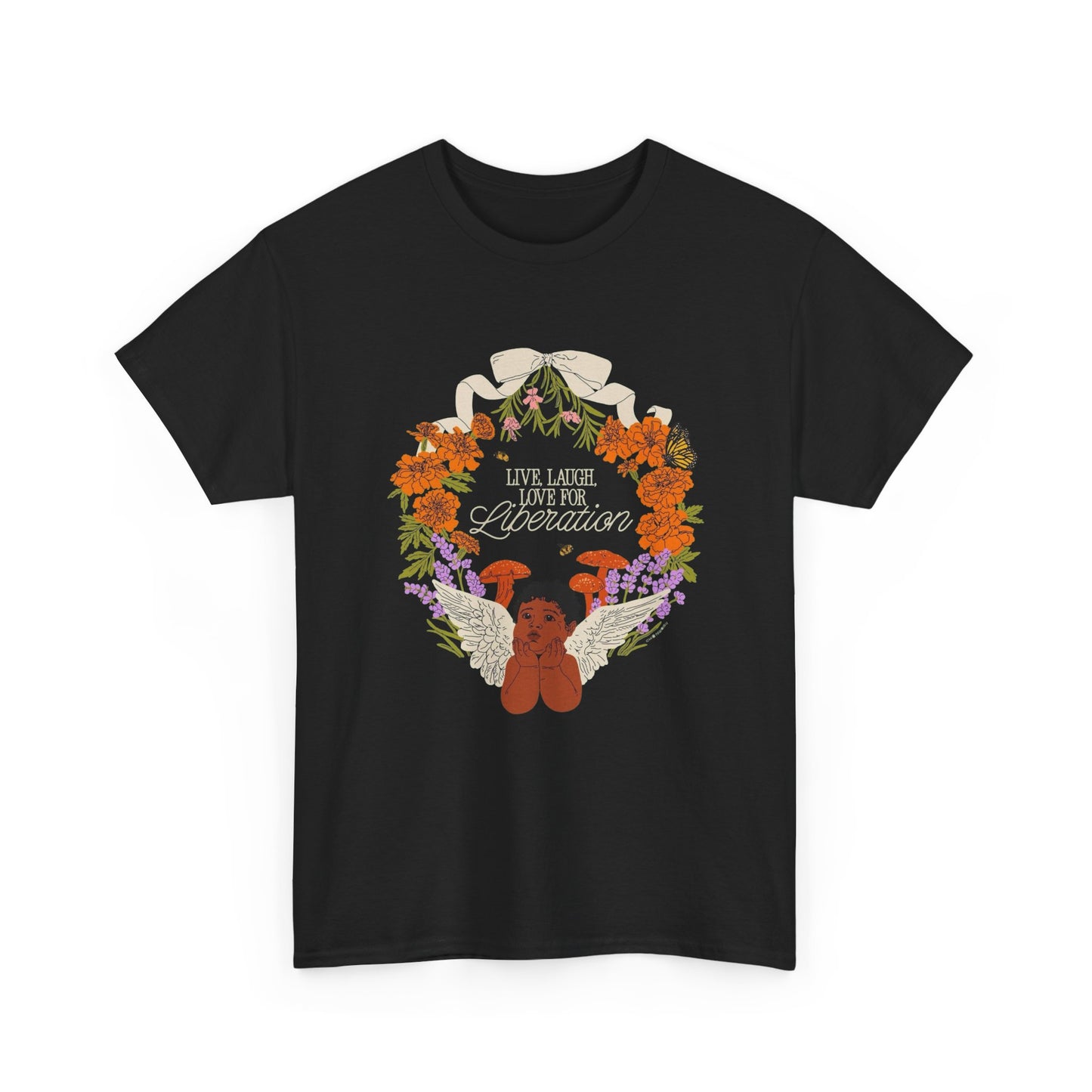 Live Laugh Love For Liberation Graphic T Shirt NEW ADULT Unisex Heavy Cotton Tee