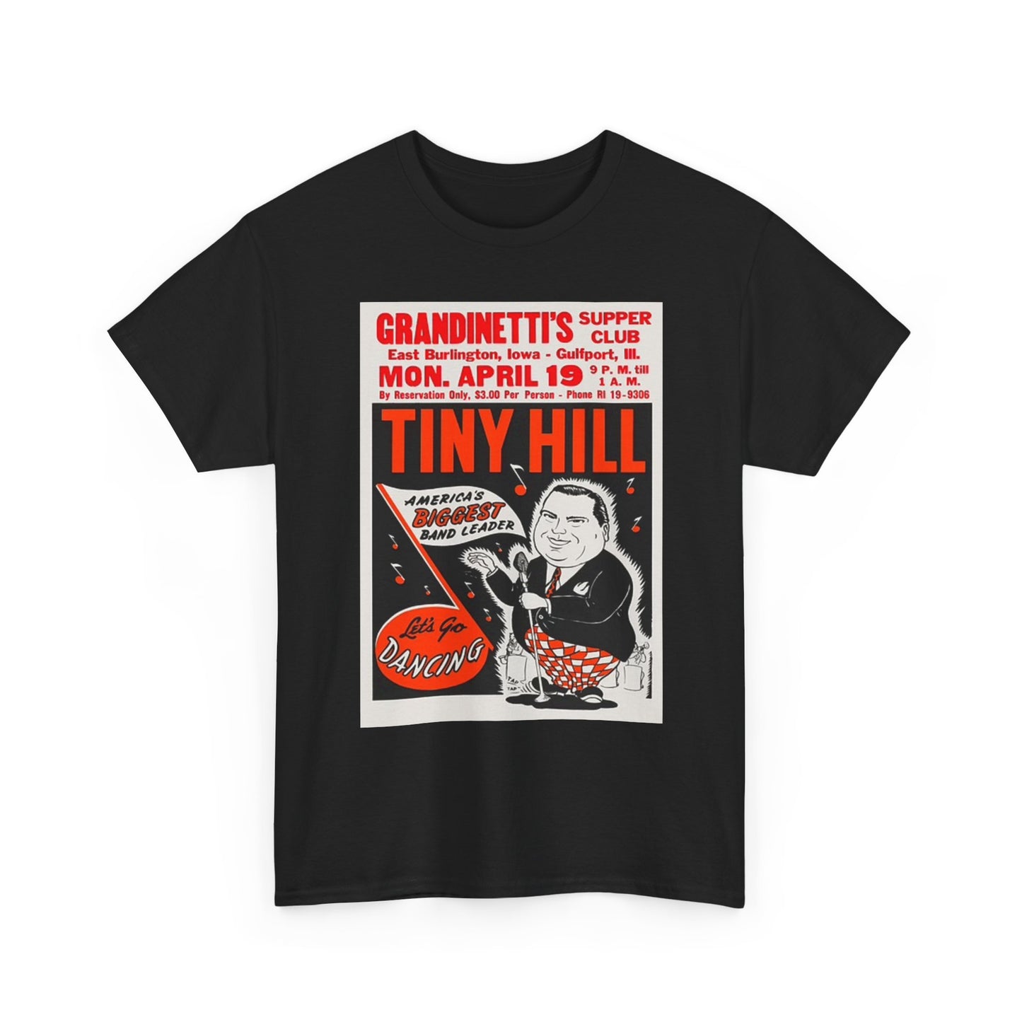 Tiny hill Vintage Graphic T Shirt Retro Poster Music Unisex Heavy Cotton Tee
