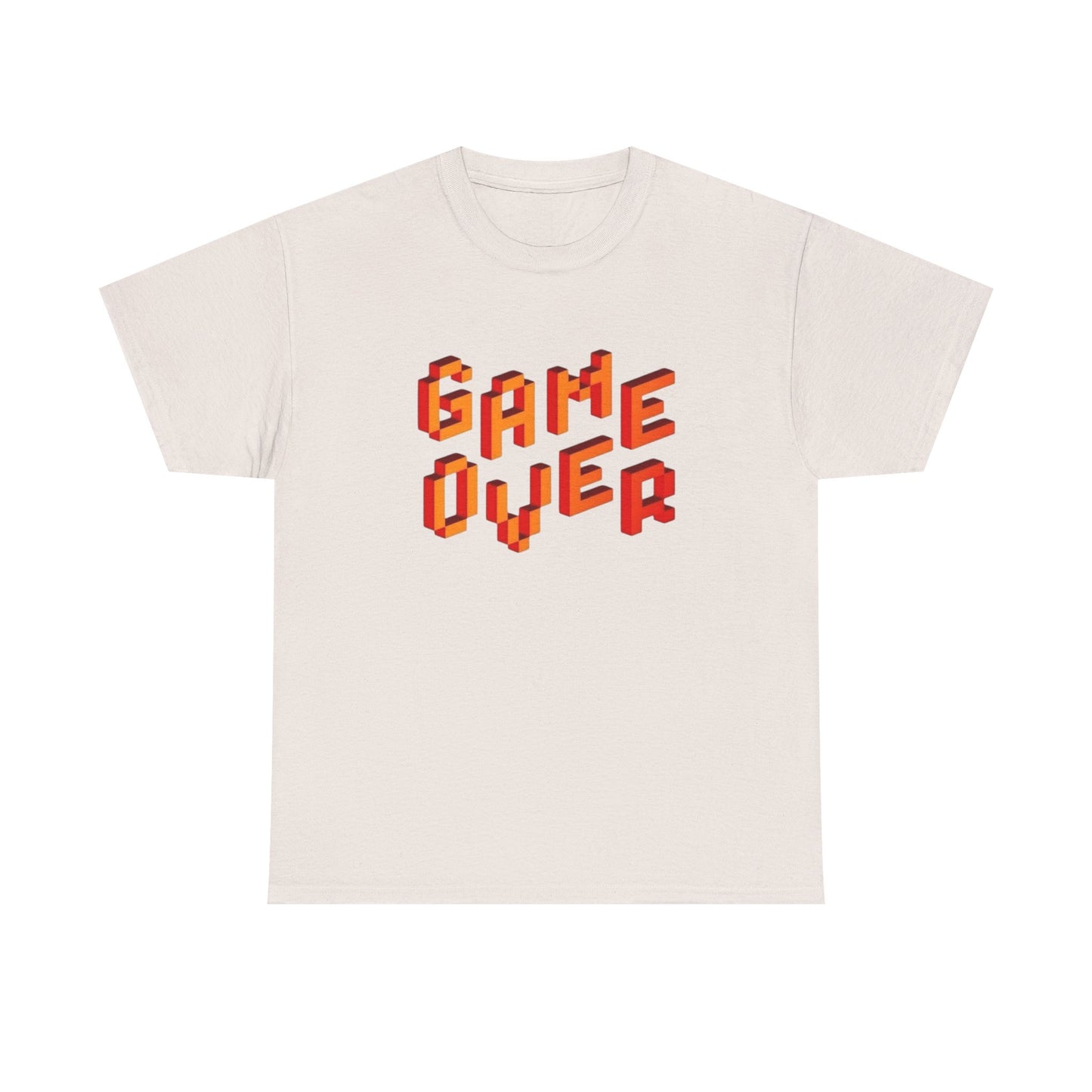 Game Over Retro Gaming Graphic T Shirt NEW GIFT Unisex Heavy Cotton Tee