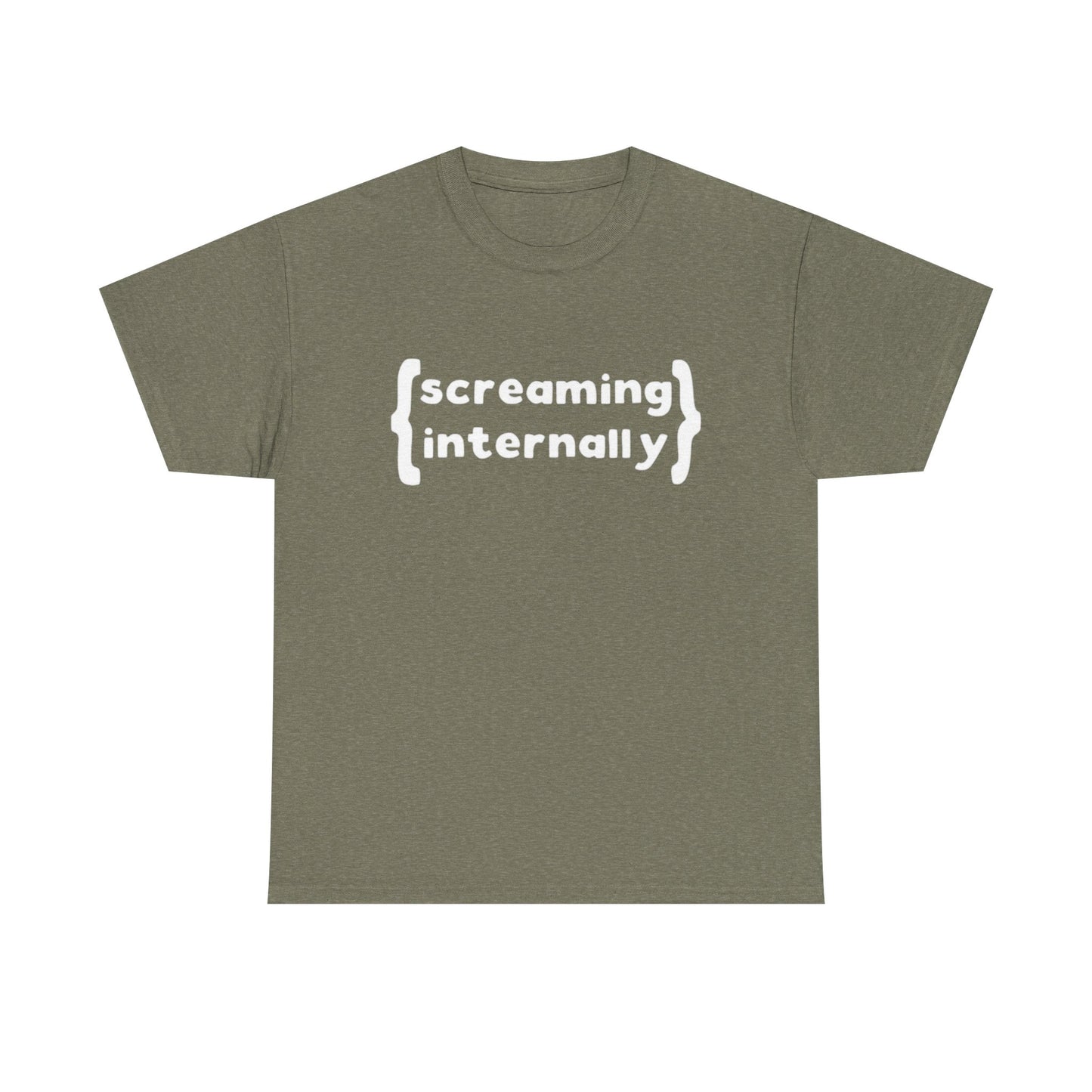 Screaming Internally Graphic T Shirt Funny Jokes Gift Unisex Heavy Cotton Tee