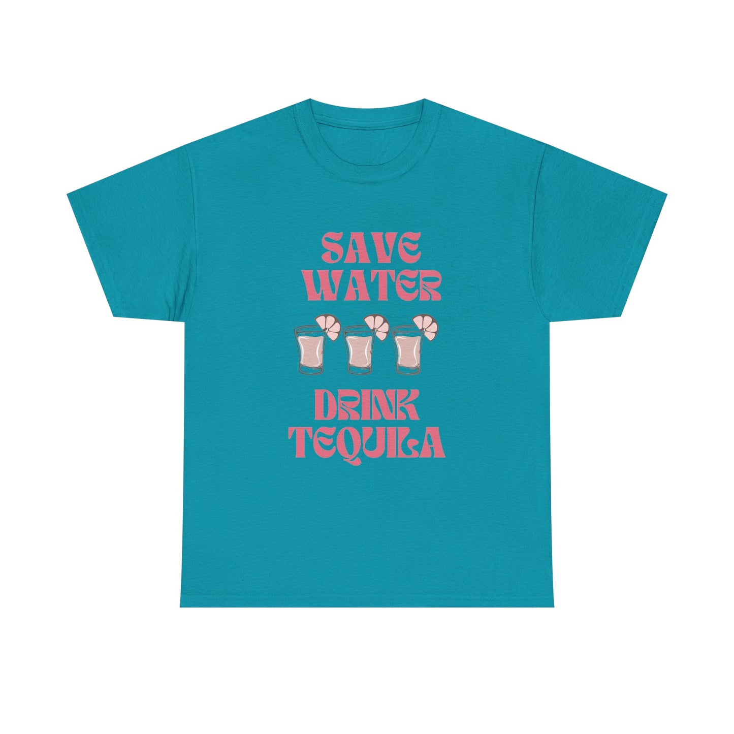 Save Water Drink Tequila Funny Graphic T Shirt NEW Adult Regular Sizing Tee
