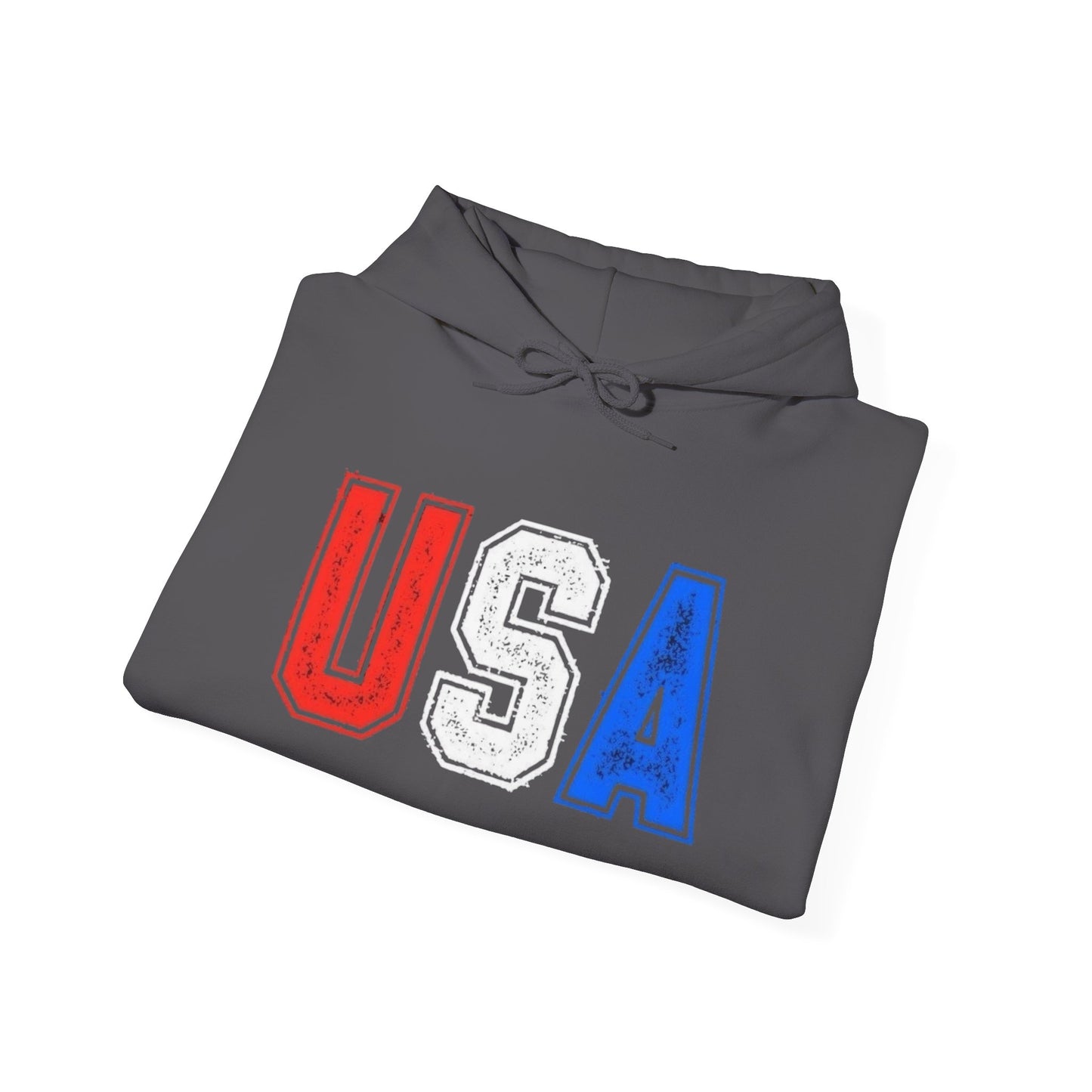 USA Red White And Blue Graphic Hoodie Unisex Heavy Blend™ Hooded Sweatshirt