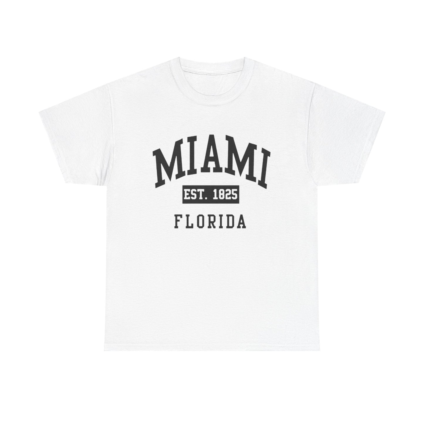 Miami Vintage Graphic T Shirt NEW Unisex Heavy Cotton Tee