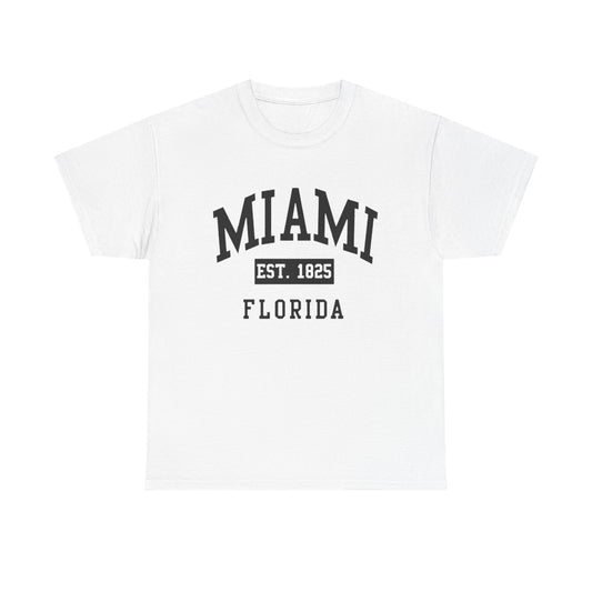 Miami Vintage Graphic T Shirt NEW Unisex Heavy Cotton Tee