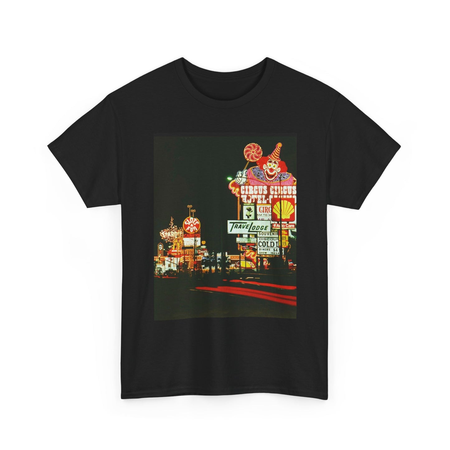 Circus Circus Retro Vegas Graphic T Shirt S-5XL Unisex Heavy Cotton Tee