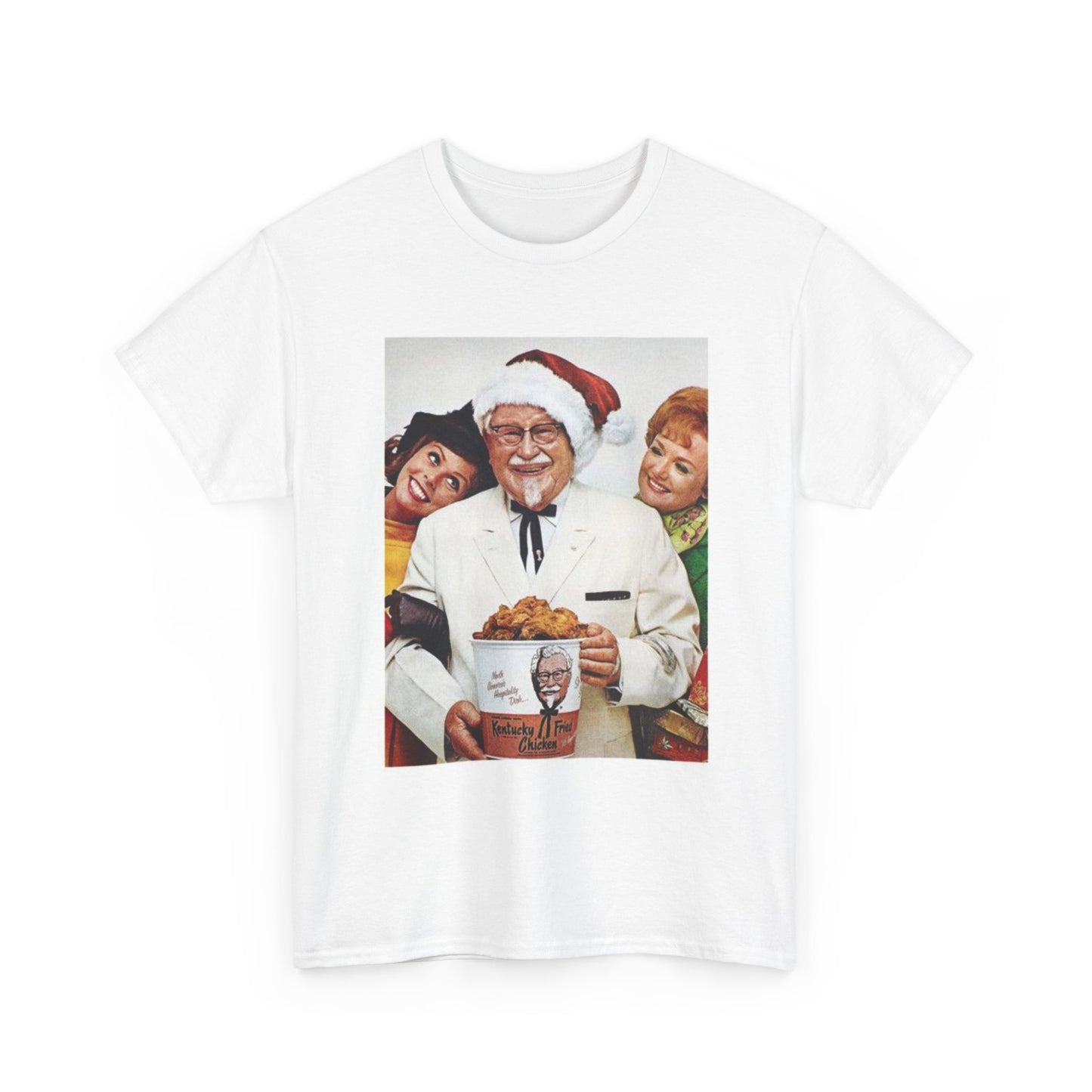 KFC Shirt Christmas Graphic Funny Vintage Gift Retro Unisex Heavy Cotton Tee