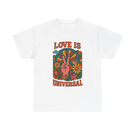 Love Is Universal Peace Graphic T Shirt Adult NEW