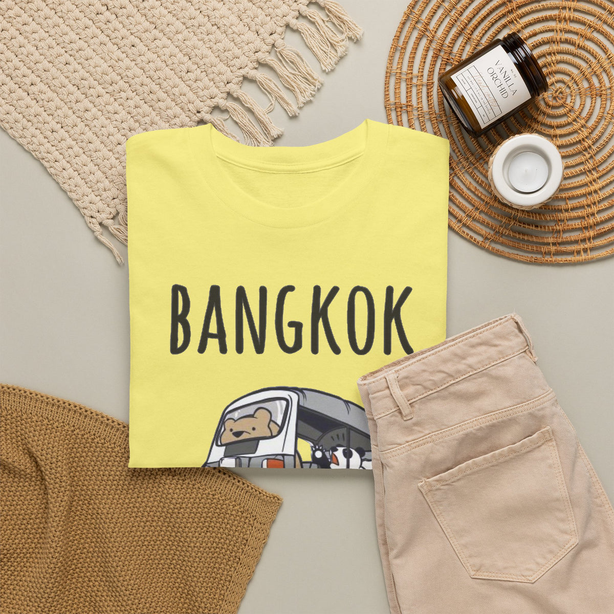 Bangkok Is Calling Tuk Tuk T-Shirt Men's Graphic Tee Thailand