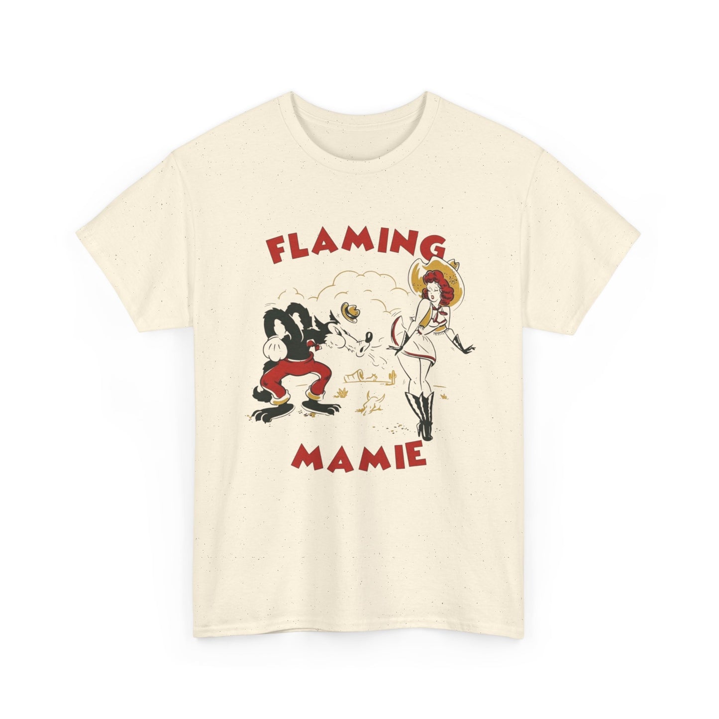 Flaming Mamie Vintage Graphic T Shirt Unisex Heavy Cotton Tee NEW Gift