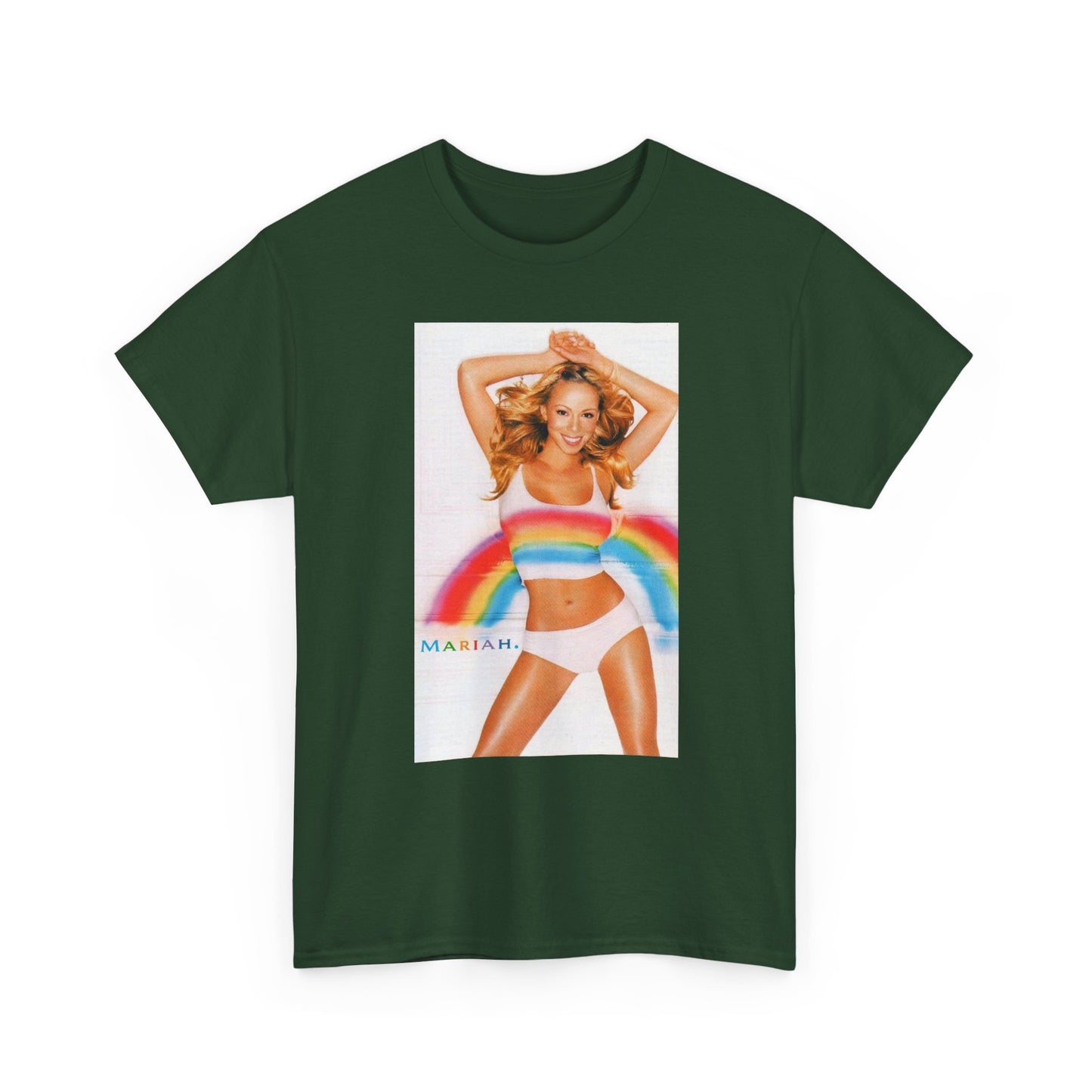 Mariah Carey T-shirt vintage Adam Sandler retro rainbow Unisex Heavy Cotton Tee