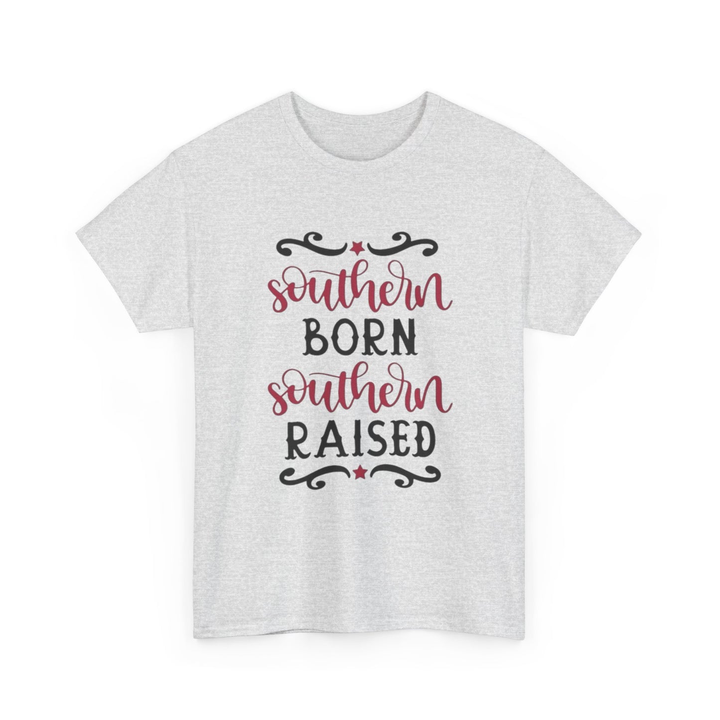 Southern Born Southern Raised Graphic T Shirt Unisex Heavy Cotton Tee Gift