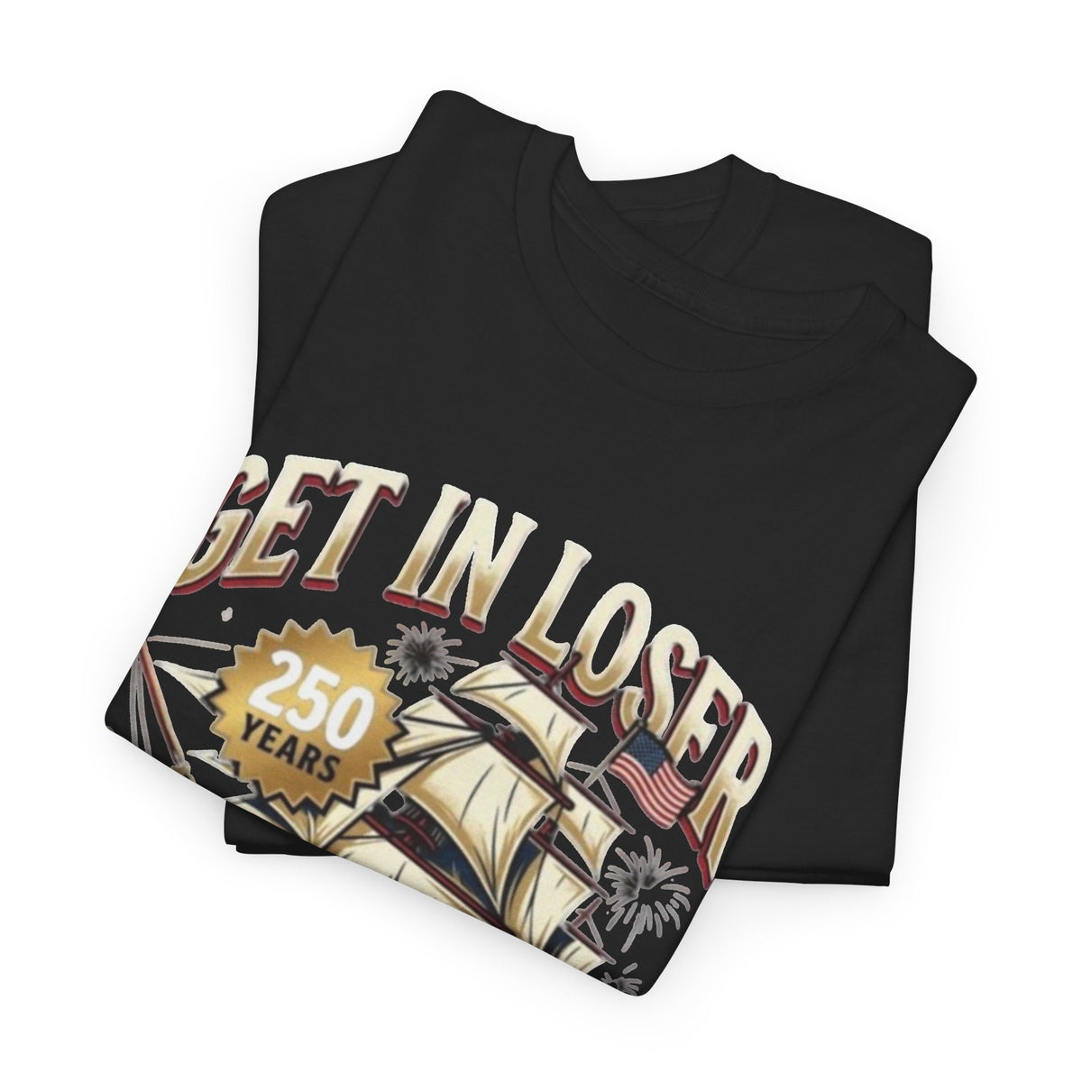 Boston Tea Party Graphic T Shirt Men's Heavy Cotton Tee