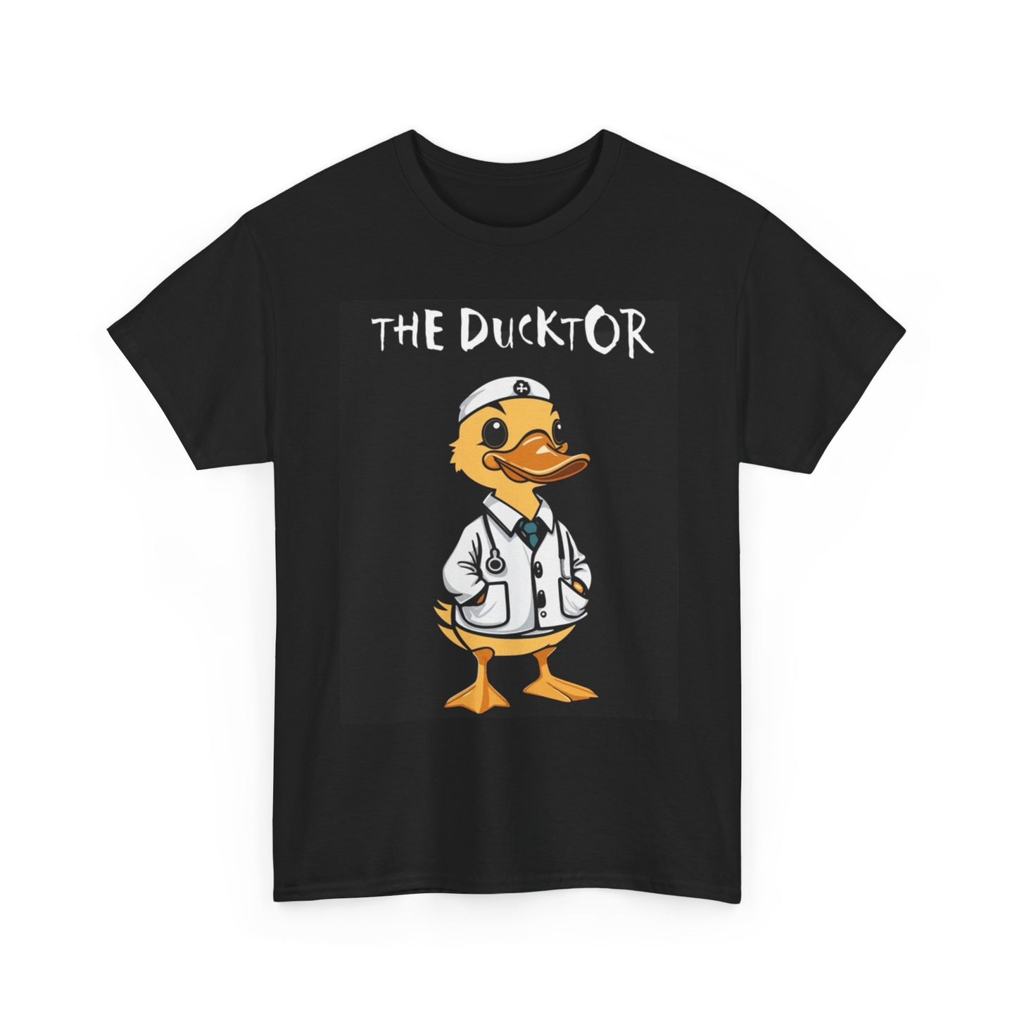 The Ducktor Funny Graphic T Shirt Doctor Birds Unisex Heavy Cotton Tee