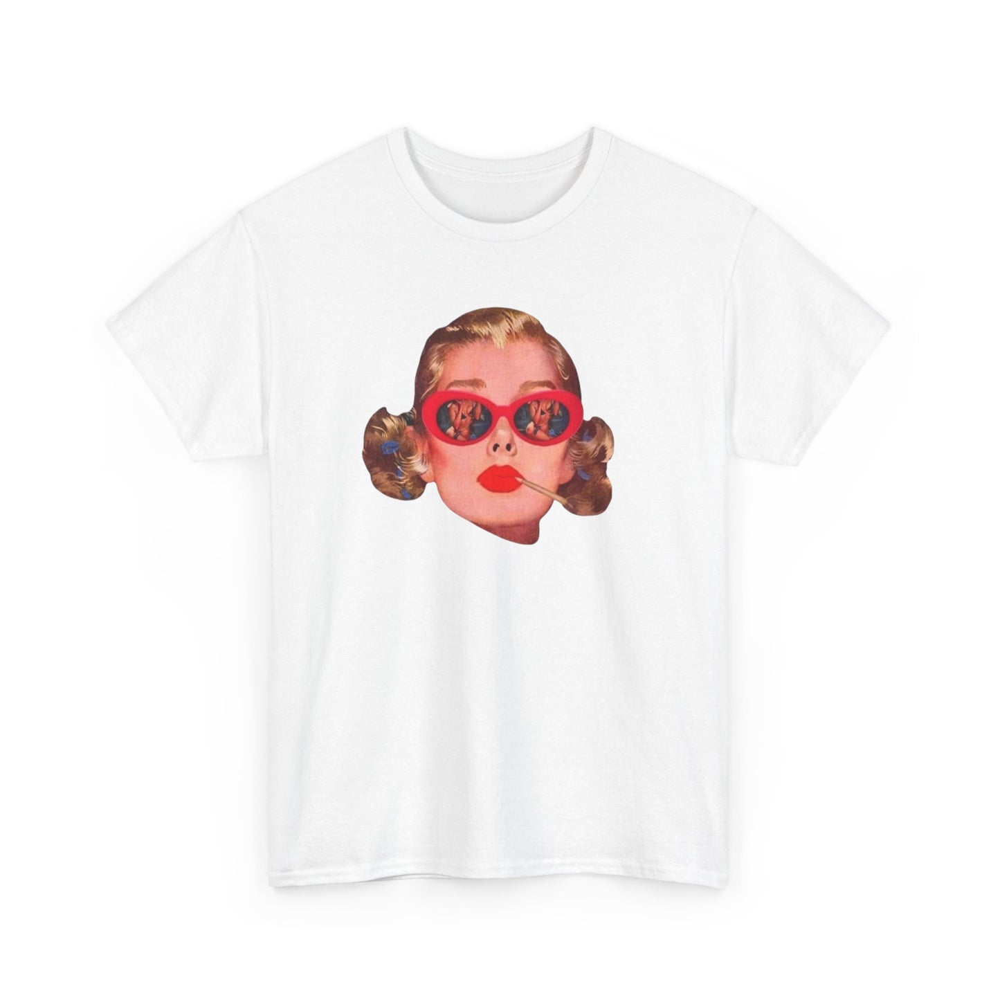 Bikini Eyes Smoking Joint Graphic T-Shirt Women's Heavy Comfy Cotton Tee