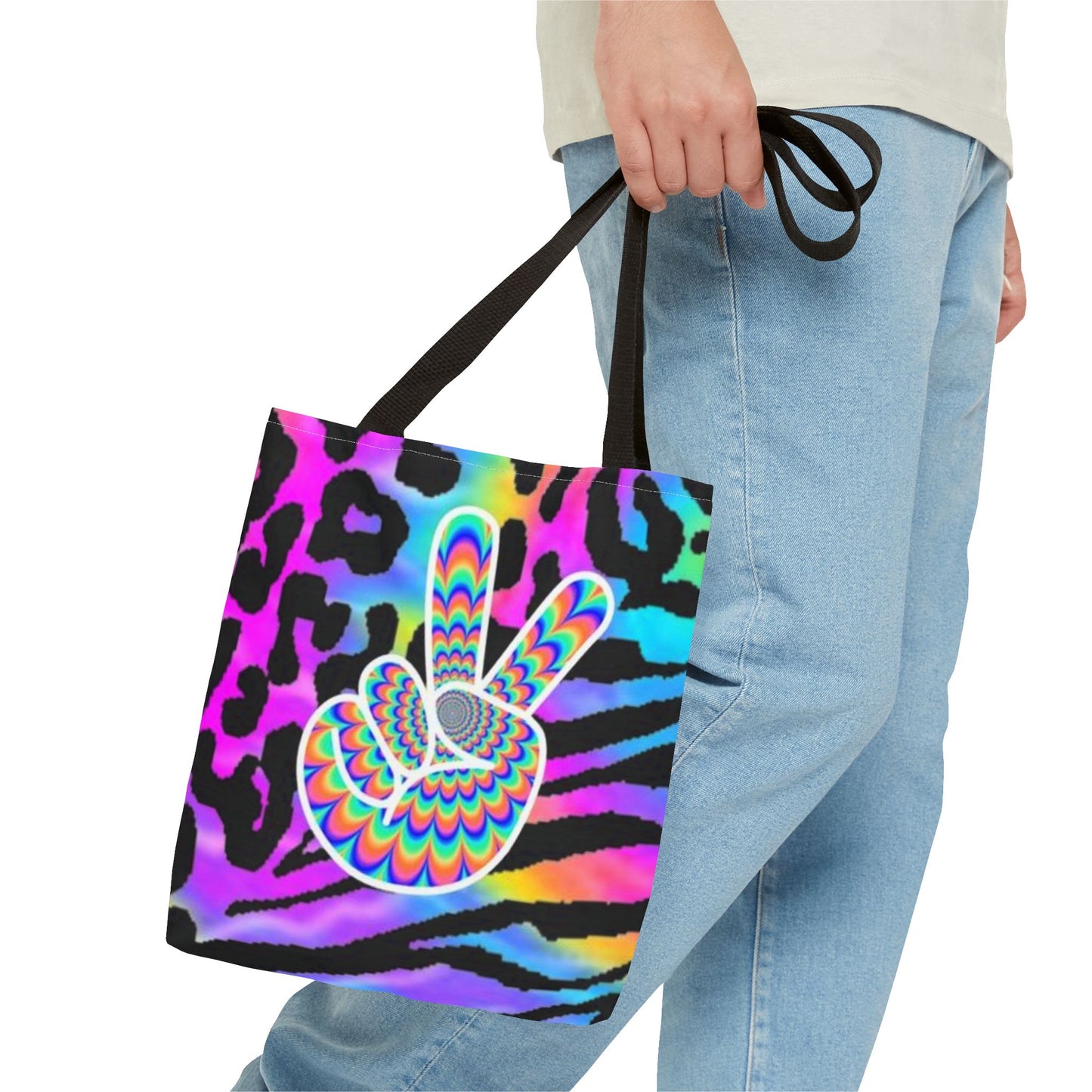Peace Sign NEON All Over Print BRAND NEW Purse, Pocketbook,Travel Tote Bag