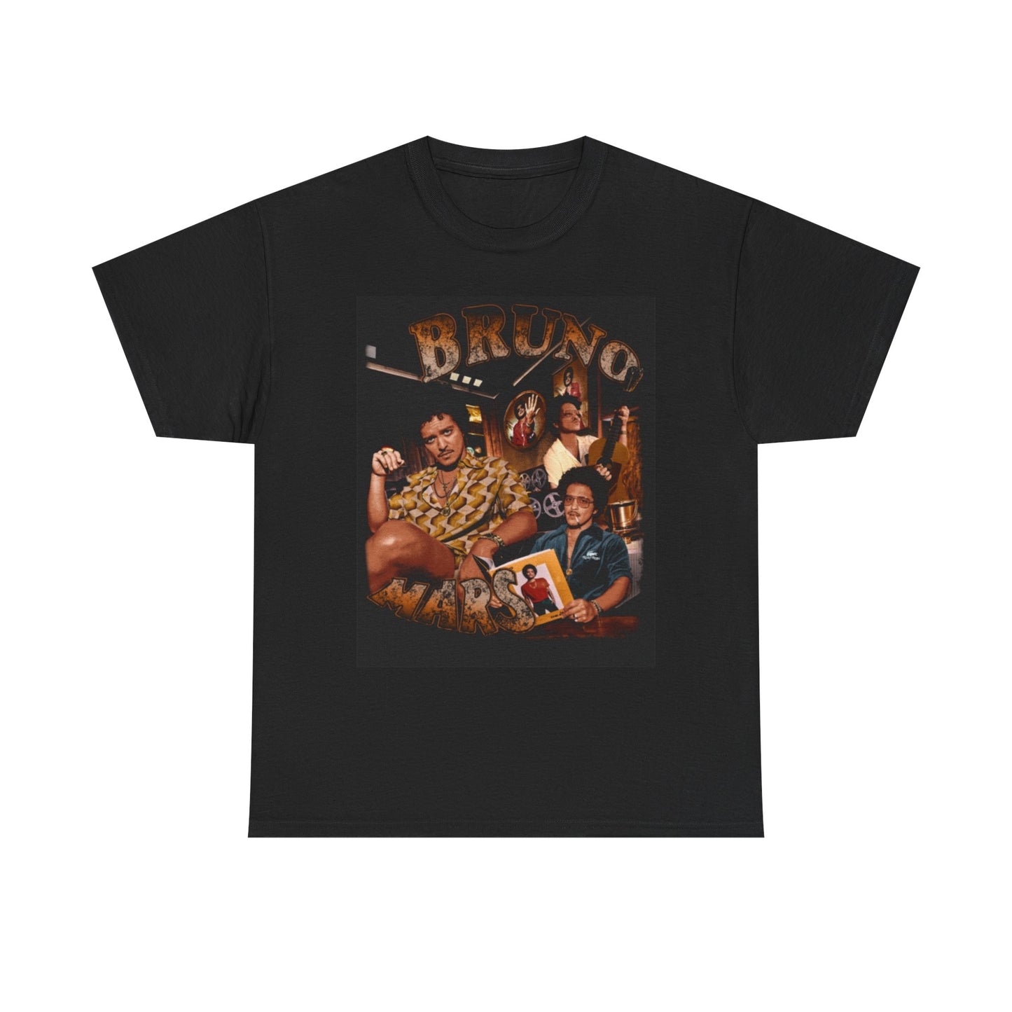 Bruno Mars Graphic T Shirt Vintage Retro Pop Unisex Heavy Cotton Tee