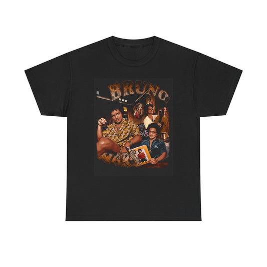 Bruno Mars Graphic T Shirt Vintage Retro Pop Unisex Heavy Cotton Tee