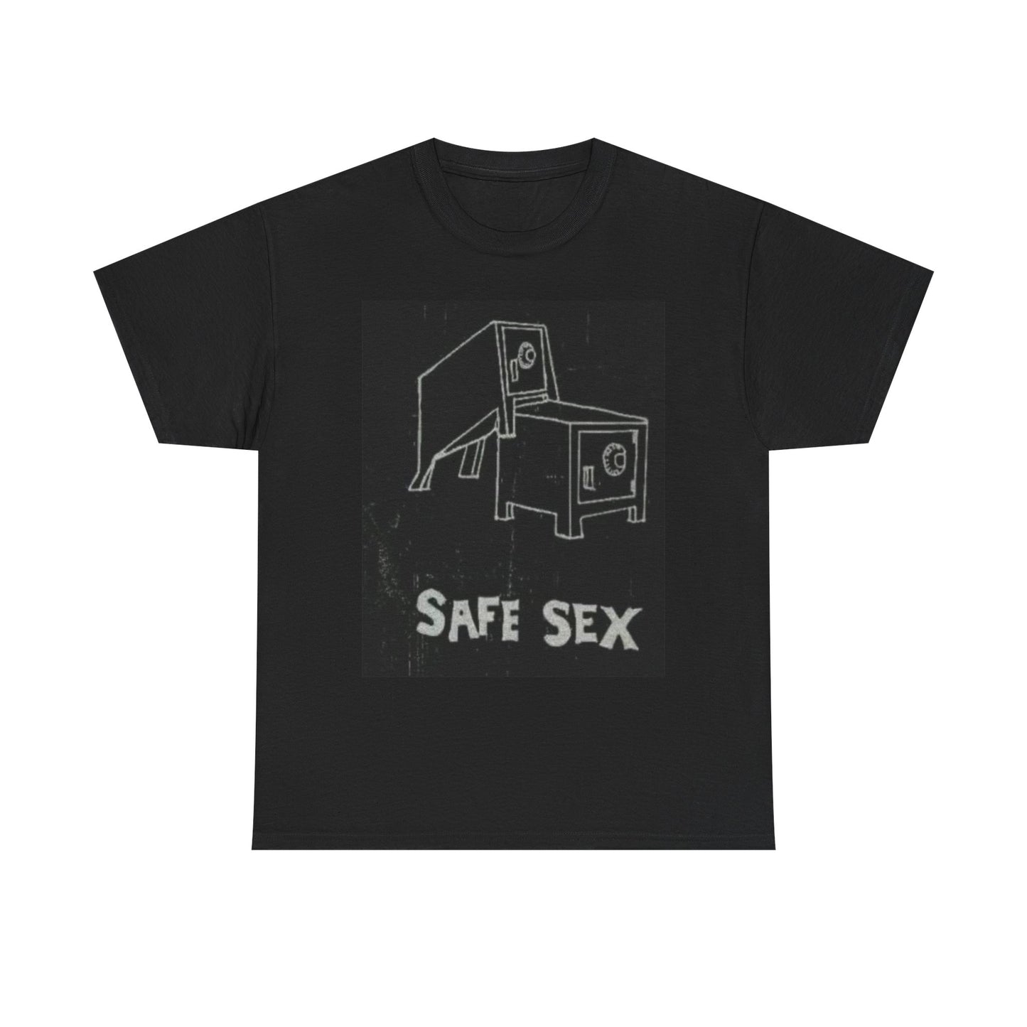 Safe Sex Graphic T Shirt Funny Jokes Humor Unisex Heavy Cotton Tee