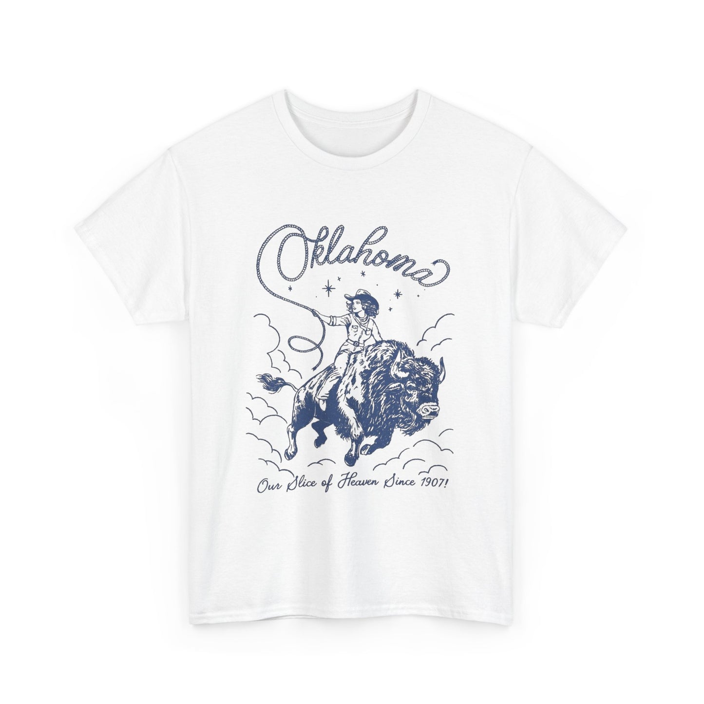 Oklahoma Cowgirl Graphic T Shirt Unisex Heavy Cotton Tee NEW Gift